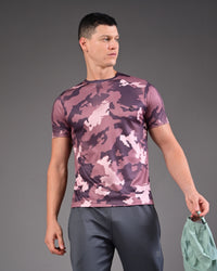 Men's Printed Tee - Brown