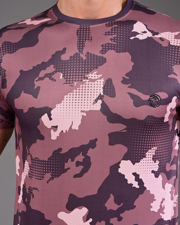 Men's Printed Tee - Brown