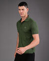 Men's Solid Polo - Olive