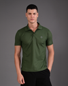 Men's Solid Polo - Olive