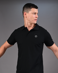 Men's Solid Polo - Black