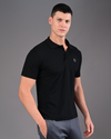 Men's Solid Polo - Black