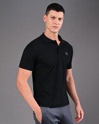 Men's Solid Polo - Black