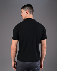 Men's Solid Polo - Black