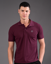 Men's Solid Polo - Oxblood