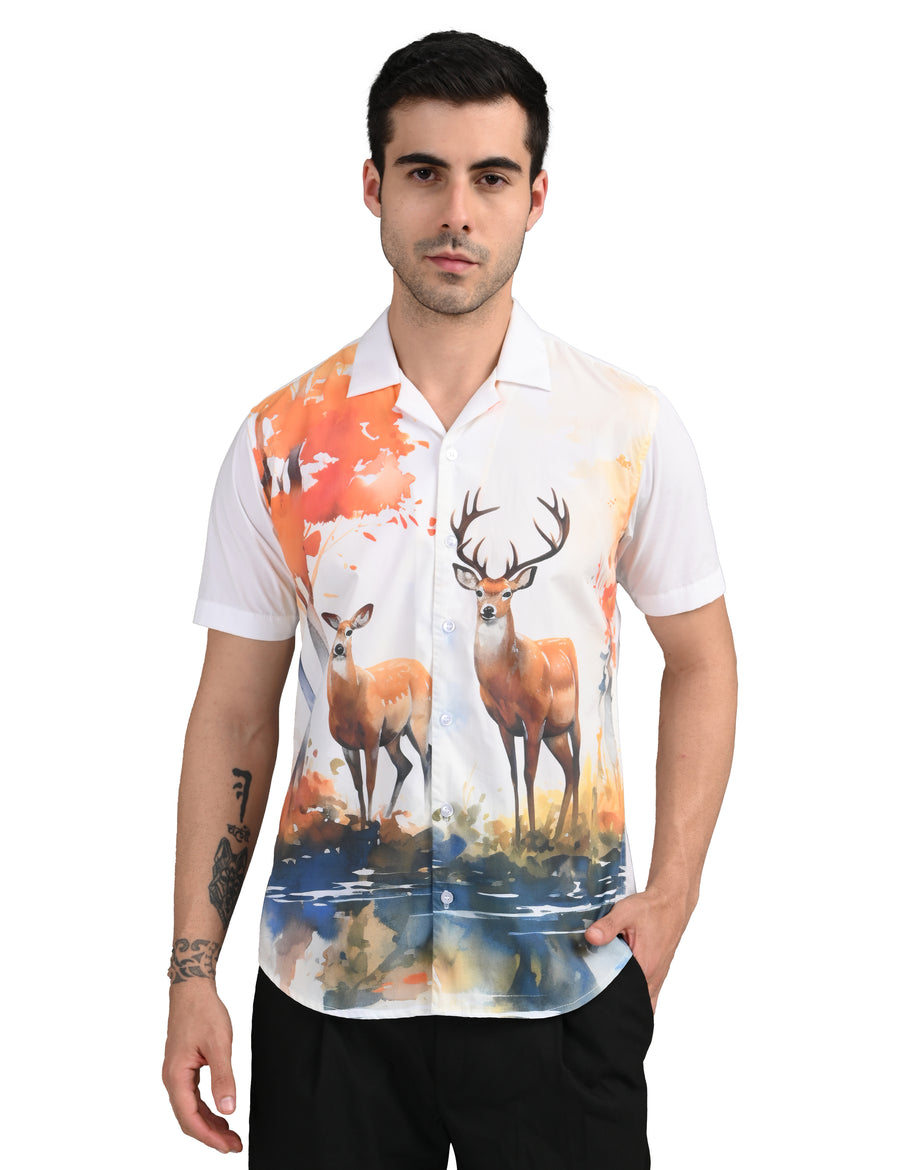 Mens Casual Shirt - Animal Print