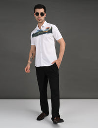 Mens Casual Shirt - Natural Print
