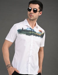 Mens Casual Shirt - Natural Print
