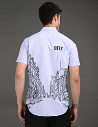 Mens Casual Shirt - City Print