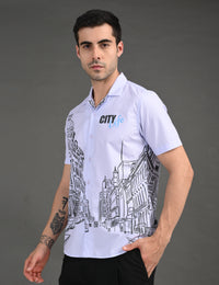 Mens Casual Shirt - City Print