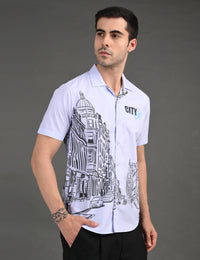 Mens Casual Shirt - City Print