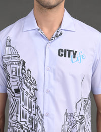 Mens Casual Shirt - City Print