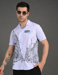 Mens Casual Shirt - City Print