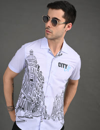 Mens Casual Shirt - City Print